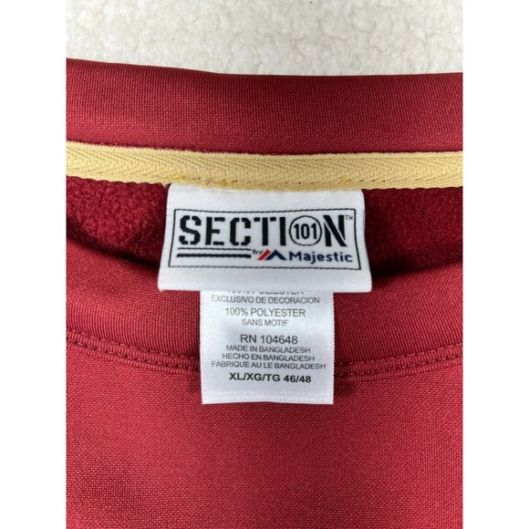 Section 101 By Majestic FSU Florida State University Shirt Men's Size XL Maroon - Picture 3 of 7